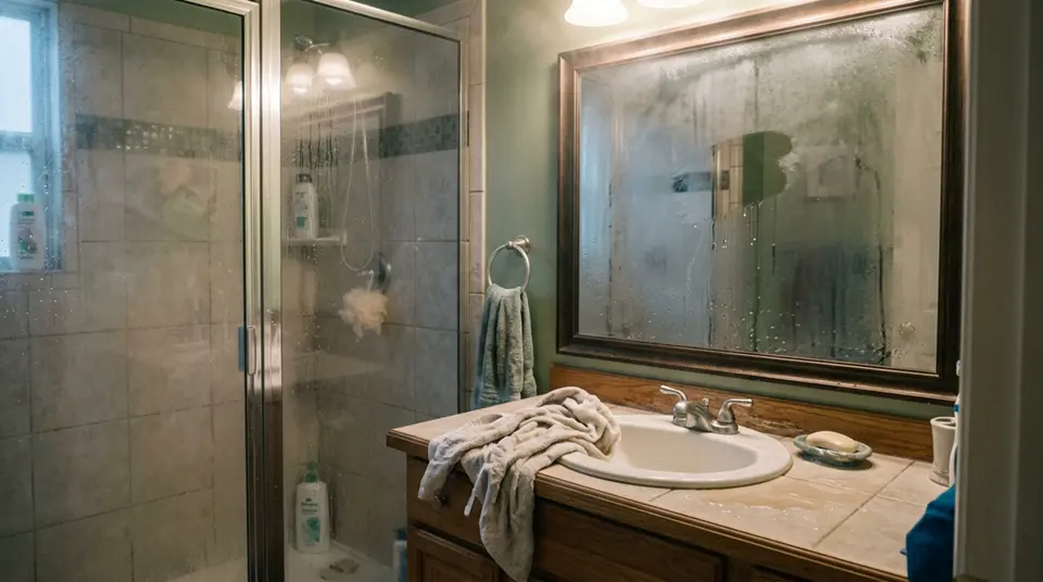 Reduce dampness and mold after showering